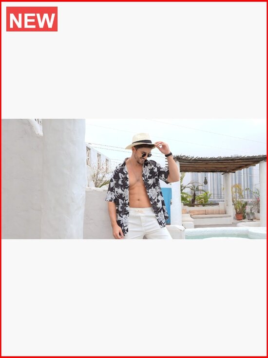 Straw Fedora Hat Unisex Wide Brim UPF 50+ Sun Protection Beach Summer Travel main image 6